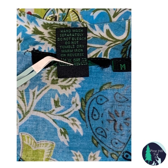 Kurta Kurti Womens Medium Embellished Neck Gold Embroidery Indian Cotton EUC - Picture 4 of 7